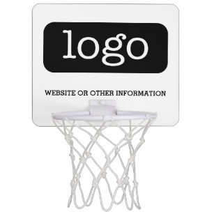 Basic Office or Business Logo Contact Information Mini Basketball Hoop