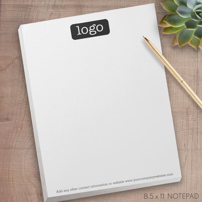 Basic Office or Business Logo or photo Notepad (custom notepad with logo)