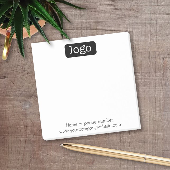Basic Office or Business Logo or photo Post-it Notes (Personalized Post It Notes - Add Your Logo to make a promotional product and hand it out to clients)