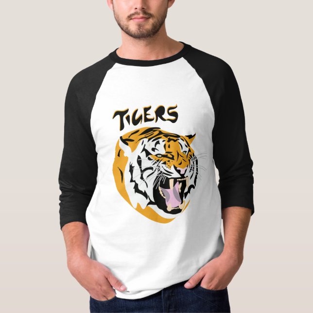 Basic Orange Tigers Jersey With Team Name T-Shirt (Front)