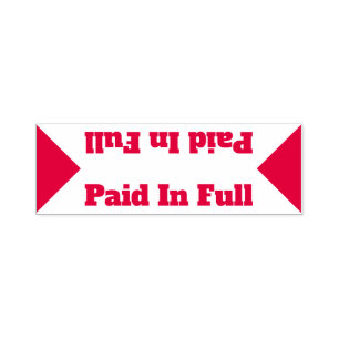 Basic "Paid In Full" Rubber Stamp