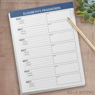 Basic Password Tracker with Username and Notes