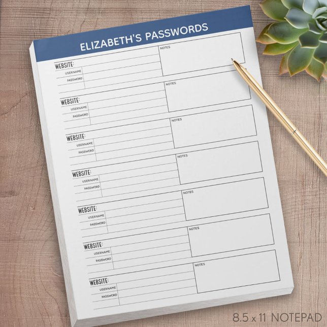 Basic Password Tracker with Username and Notes (Creator Uploaded)