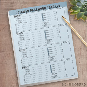 Basic Password Tracker with Username Notepad