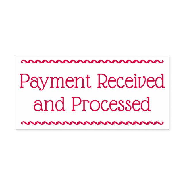 Basic "Payment Received and Processed" Self-inking Stamp (Design)