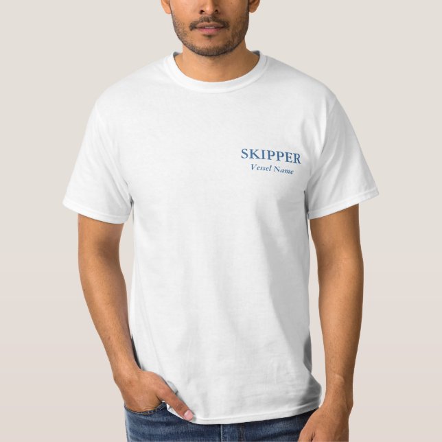 Basic Personalized Skipper Tee - Custom Crew Shirt (Front)