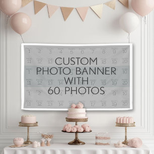 Basic Photo Template 60 Photos - Can Change Colour Banner