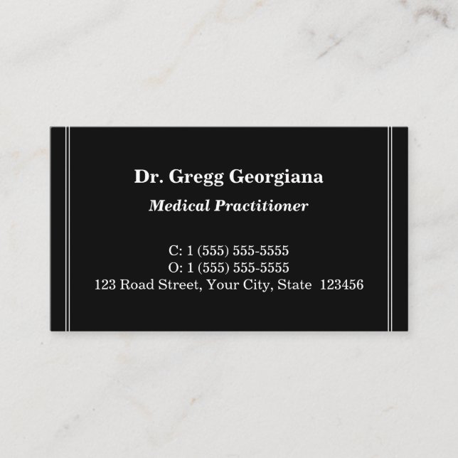 Basic, Plain & Minimal Business Card (Front)