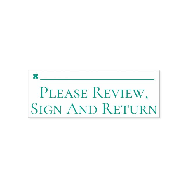 Basic "Please Review, Sign And Return" Self-inking Stamp (Design)