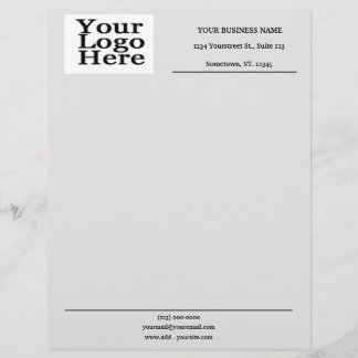 Basic Professional Sleek Grey Letterhead