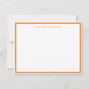 Basic Pumpkin Orange Border Personalised Card