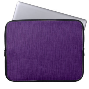 Basic Purple Wrinkle Fabric Look Laptop Sleeve