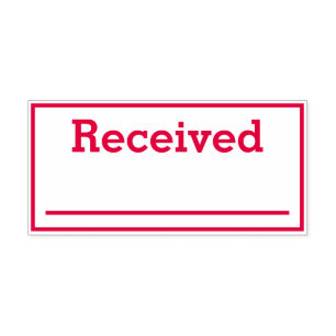Basic "Received" Rubber Stamp