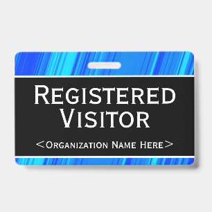 Basic "Registered Visitor" Badge ID Badge