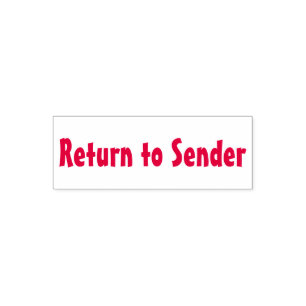 Basic "Return to Sender" Rubber Stamp