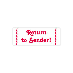 Basic "Return to Sender!" Rubber Stamp