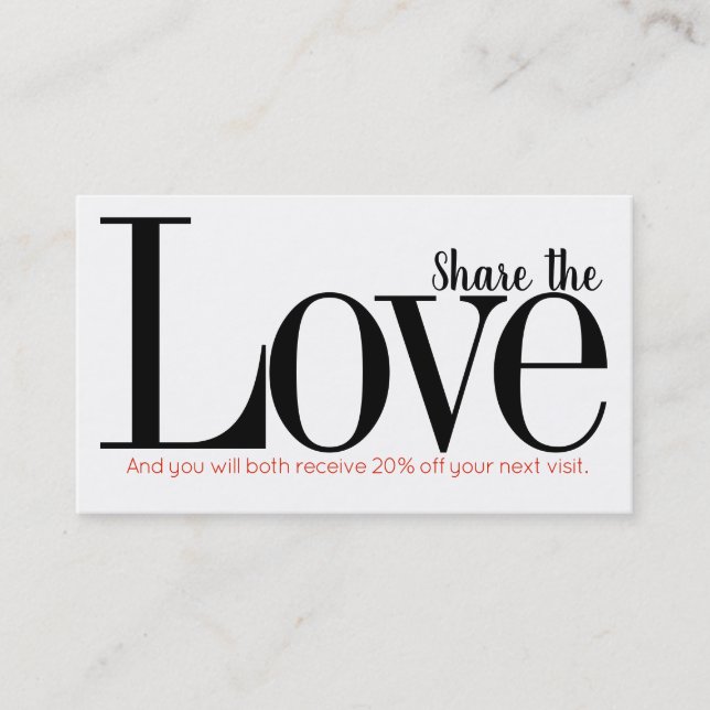 Basic Simple | Black & White & Red | Referral (Front)