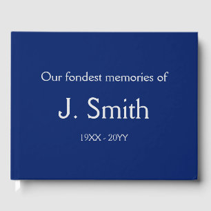 Basic, Simple Funeral Guestbook