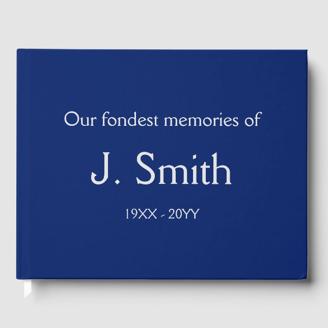 Basic, Simple Funeral Guestbook (Front)