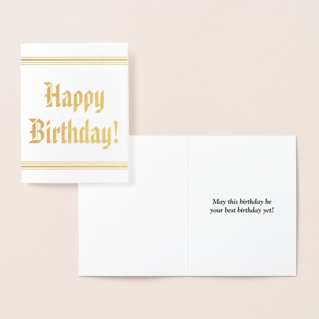 Basic, Simple "Happy Birthday!" Card (Display)