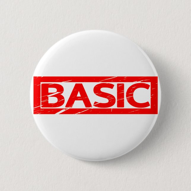 Basic Stamp 6 Cm Round Badge (Front)