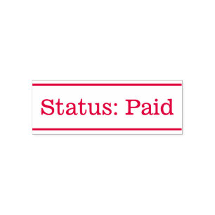 Basic "Status: Paid" Rubber Stamp