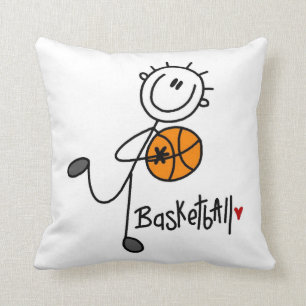 Basic Stick Figure Basketball T-shirts and Gifts Cushion