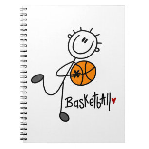 Basic Stick Figure Basketball T-shirts and Gifts Notebook
