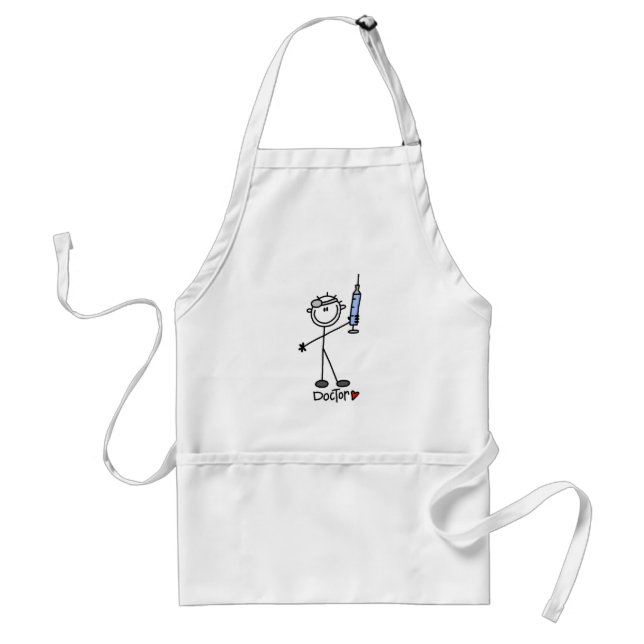 Basic Stick Figure Doctor Standard Apron (Front)