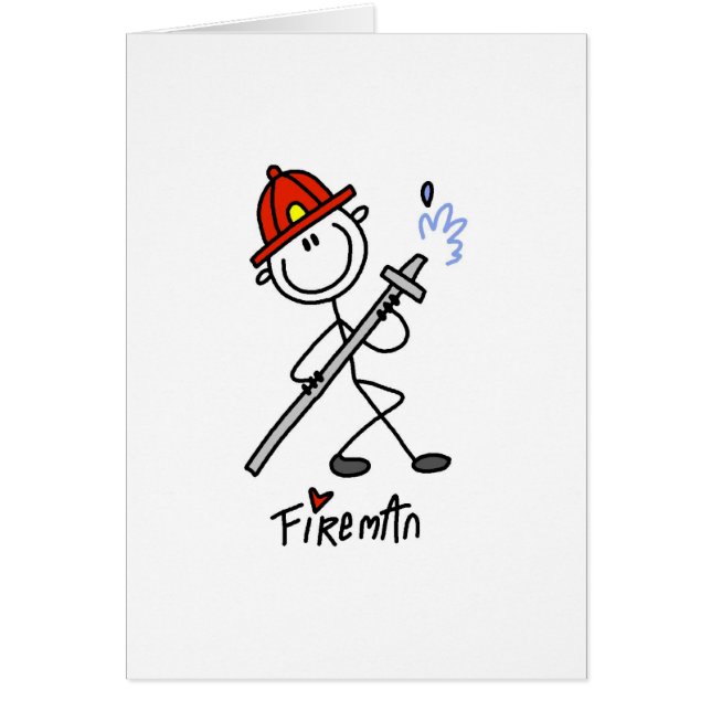 Basic Stick Figure Fireman T-shirts and Gifts (Front)