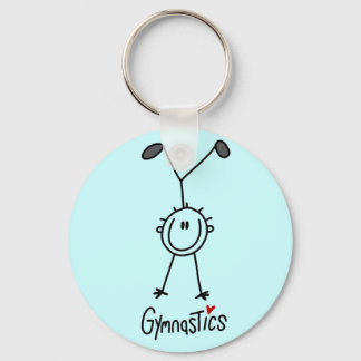 Basic Stick Figure Gymnastics Tshirts and Gifts Key Ring