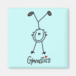 Basic Stick Figure Gymnastics Tshirts and Gifts Magnet