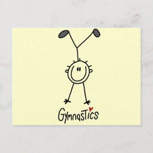 Basic Stick Figure Gymnastics Tshirts and Gifts Postcard