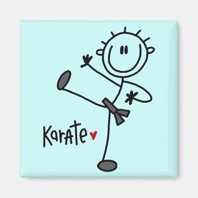 Basic Stick Figure Karate T-shirts and Gifts Magnet (Front)