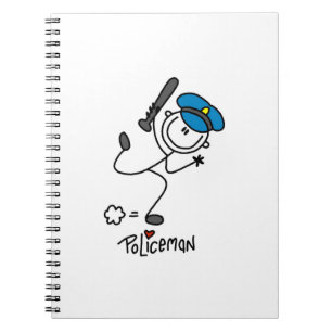 Basic Stick Figure Police Officer Notebook
