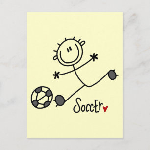 Basic Stick Figure Soccer T-shirts and Gifts Postcard