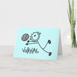 Basic Stick Figure Volleyball Tshirts and Gifts Card