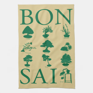 Basic Styles of Bonsai Tree Tea Towel