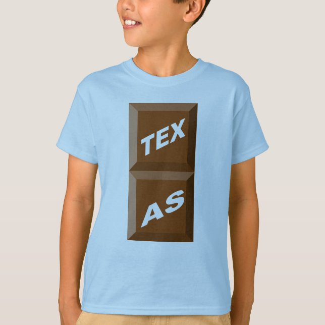 BASIC T-SHIRT BLUE SKY TEXAS CHOCOLAT (Front)