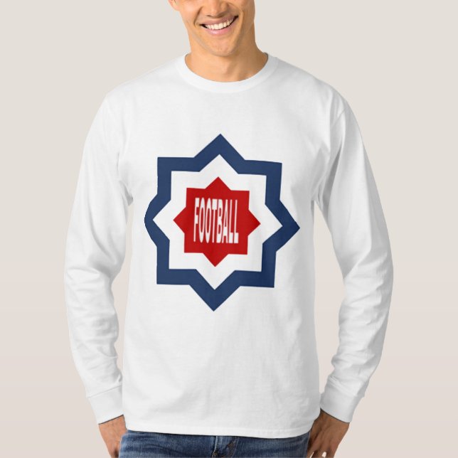 Basic T-shirt long sleeves DESIGN FOOTBALL (Front)