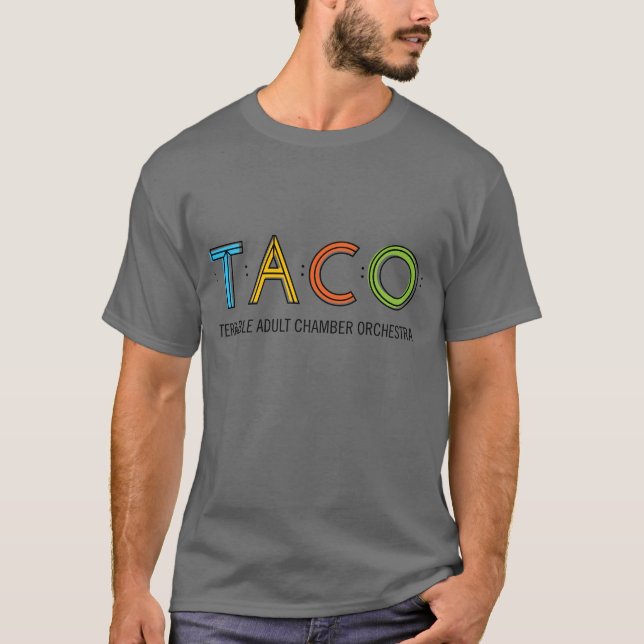 Basic TACO T-Shirt, Dark Grey T-Shirt (Front)