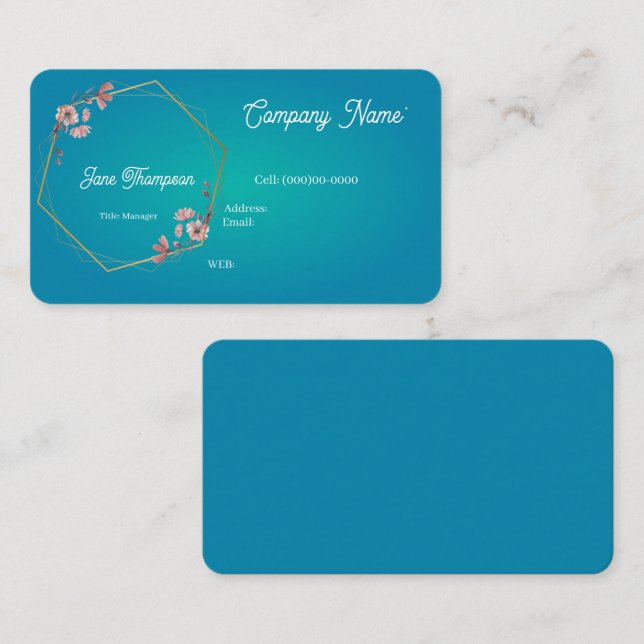 BASIC TEMPLATE BUSINESS CARD , (Front/Back)
