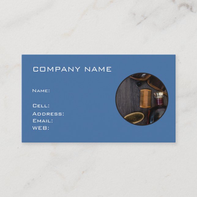 BASIC TEMPLATE BUSINESS CARD Barber shop (Front)