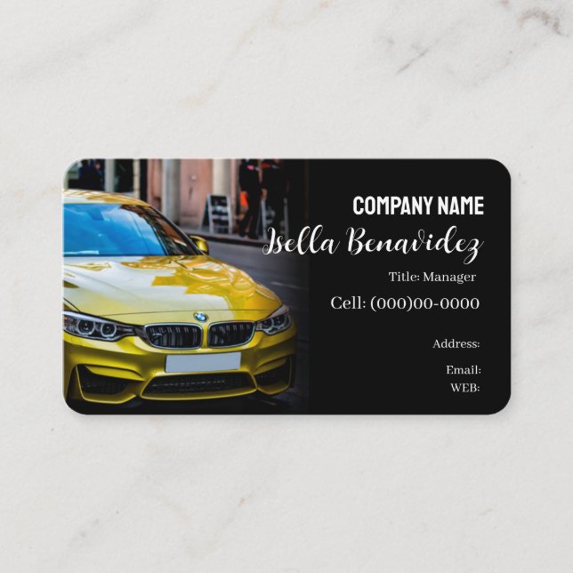 BASIC TEMPLATE BUSINESS CARD car, carsales (Front)