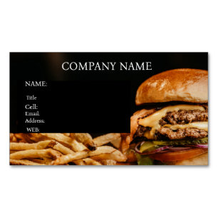 BASIC TEMPLATE BUSINESS CARD HAMBURGERS