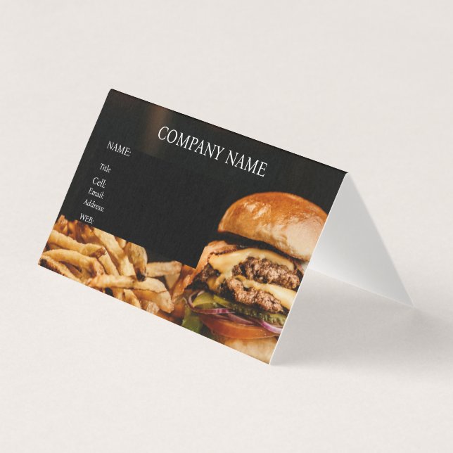 BASIC TEMPLATE BUSINESS CARD HAMBURGERS (Front)