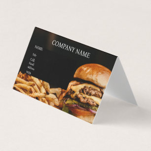 BASIC TEMPLATE BUSINESS CARD HAMBURGERS