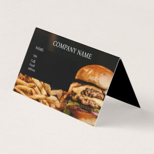 BASIC TEMPLATE BUSINESS CARD HAMBURGERS