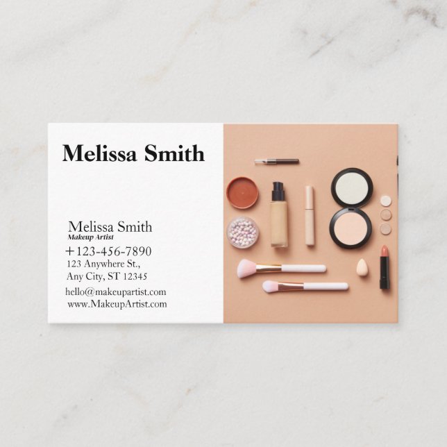 BASIC TEMPLATE BUSINESS CARD MAKEUP ARTIST (Front)