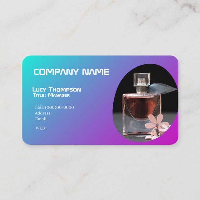 BASIC TEMPLATE BUSINESS CARD , perfume STORE (Front)
